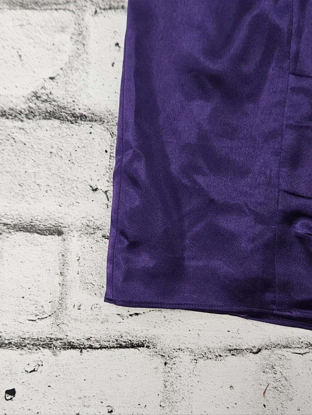 Morgan & Co Purple Satin Cocktail Dress Sweetheart Sheath Size 3 4 - Picture 7 of 14